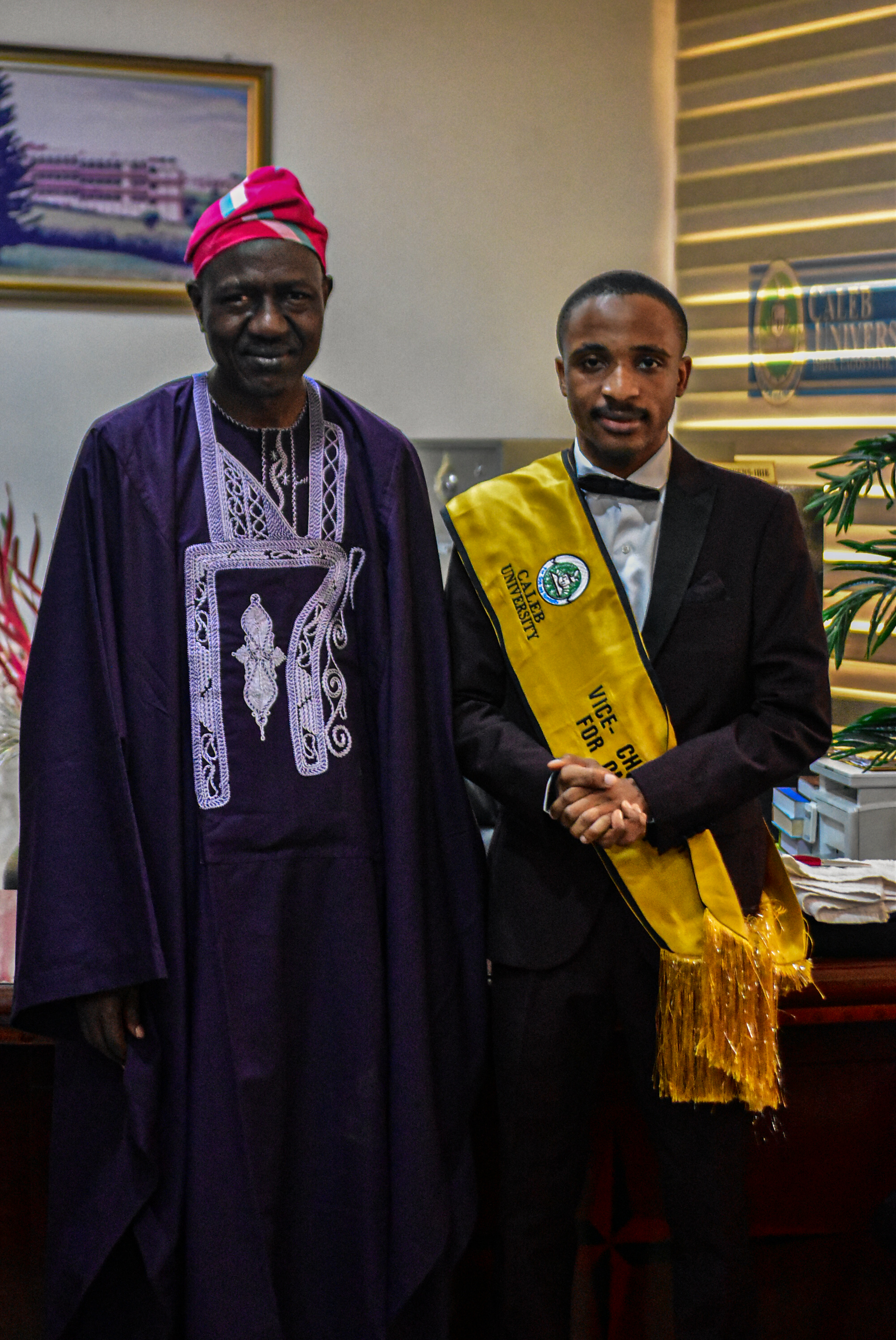 Chibuzor with the Immediate Past Vice Chancellor